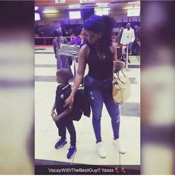 Wizkid Son And Babymama Jets Out To Florida For Vacation [PICS]